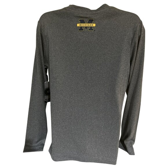 NEW Michigan Wolverines Colosseum Heathered Grey LS Shirt Youth M 12-14 - Picture 4 of 6